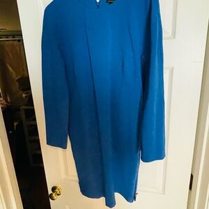 Ann Taylor Vibrant Blue Long Sleeve Dress